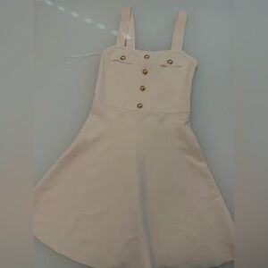Michael Kors Cream Dress with Gold Buttons